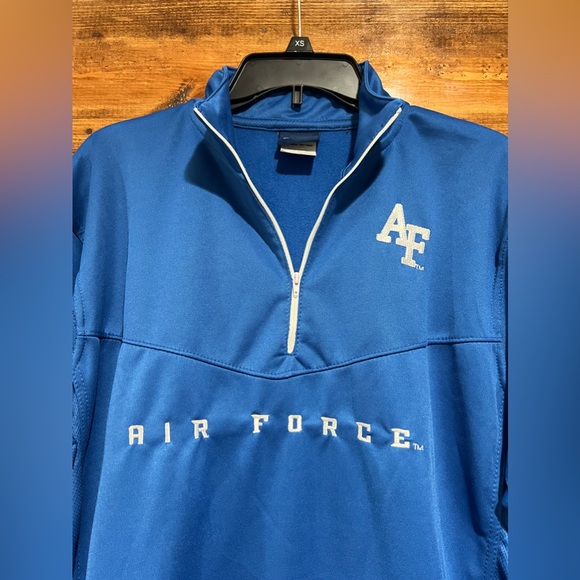 AIR FORCE‎ Mens 1/4 Quarter Zip Pullover Size Large Old Varsity Brand - Picture 5 of 6